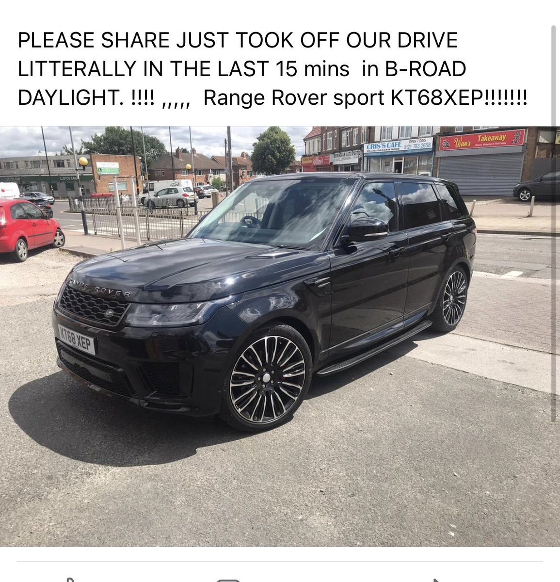 Stolen B46 water orton around 4pm.