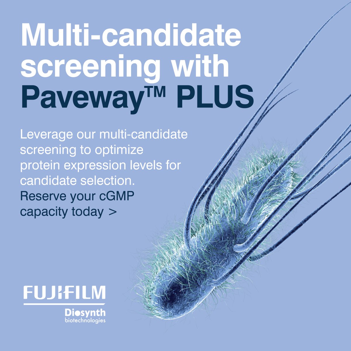 FUJIFILMBiotech's tweet image. We are world leaders in #recombinantprotein expression, #processdevelopment and #cGMP manufacturing using microbial hosts. Contact us today to optimize your pathway to commercialization and reserve capacity in our global network fujifilmdiosynth.com/microbial-ferm… #CDMO #biotech