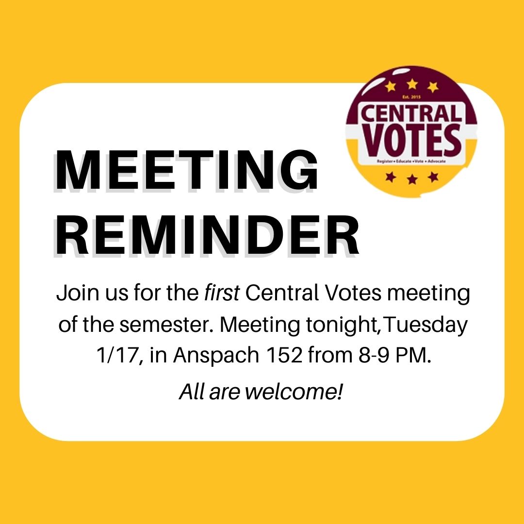 Election season may be over, but we have work to do year-round! 💪 Join us for our FIRST MEETING of Spring 2023 TONIGHT in Anspach 152 at 8 PM.