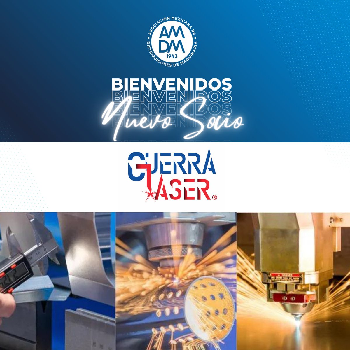 AMDM_MX's tweet photo. En la #AMDM estamos muy contentos ya que Guerra Laser, empresa especializada en la venta de maquinaria CNC Laser de todos los tipos, se une a los #SociosAMDM 

¡De parte de todo el equipo le damos la bienvenida!
#SomosAMDM https://t.co/yQk8ucTcRs