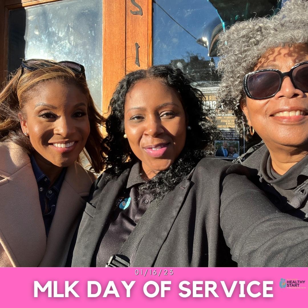 Our Executive Director & Deputy Director with First Lady Elect, @DawnFlytheMoore #MLKDayofService
