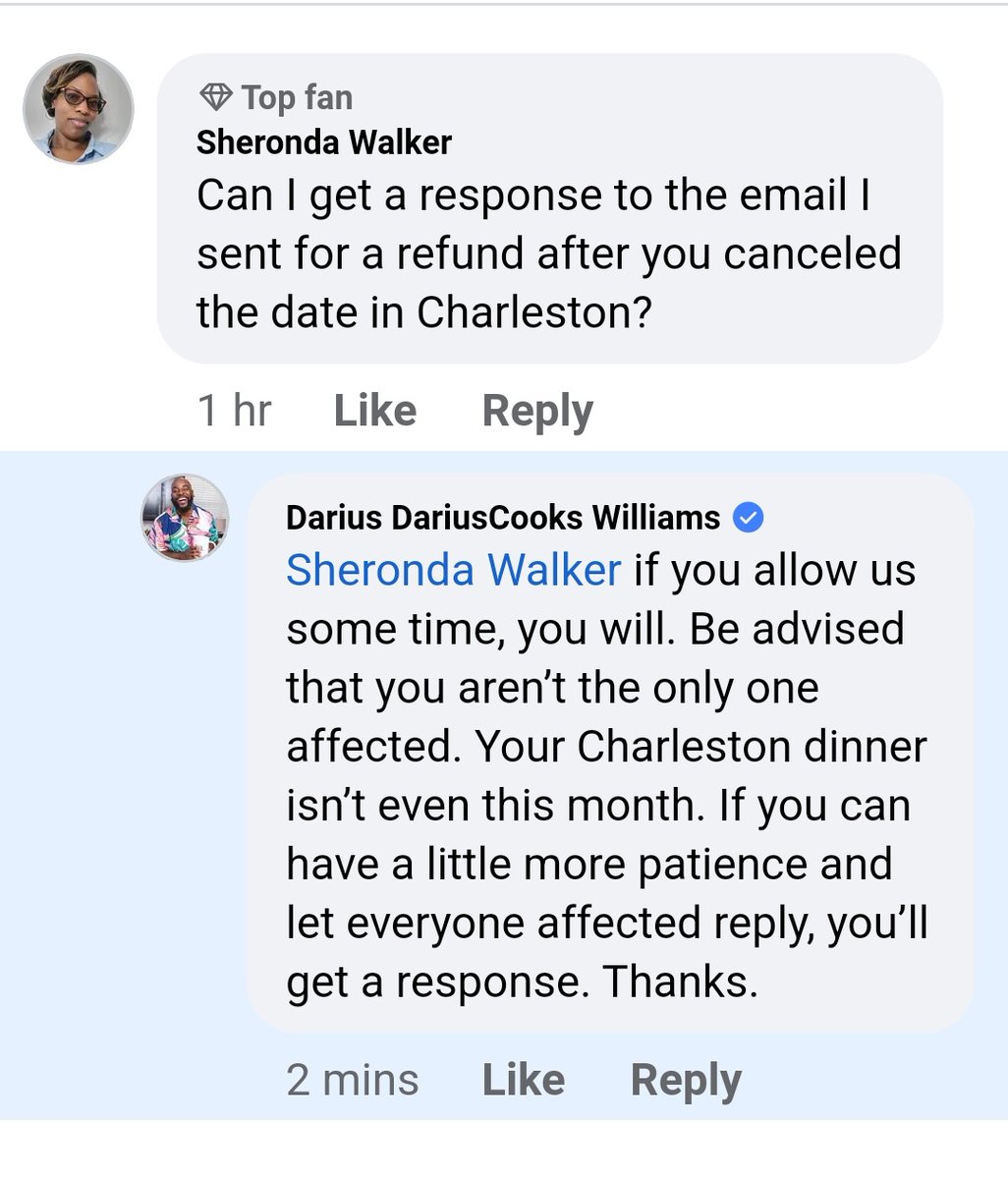 whatstheordrnum's tweet photo. #dariuscrooks  "Ur dinner isnt even this month? Wait &amp; let everyone affected reply". Wtf kind of response is this? She paid in advance, send her her money now goofy 🤡. Only reason to delay is if u don't have $, but that can't be possible, right millionaire? https://t.co/PwOCRxQDoc