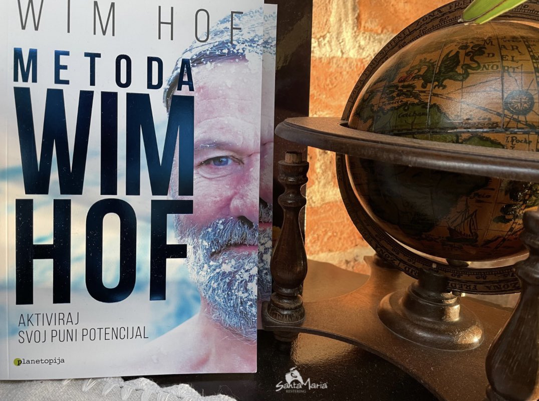 SantaMariaCRO's tweet photo. Knjiga 'ledenog čovjeka' 🥶🧊❄️ koja će vas sigurno zagrijati 😉😃 A čitati 📖, posuditi ili kupiti 📘 možete kod nas u restoranu 😊

#wimhof #wimhofmethod #RestoranSantaMaria #varazdin #citamknjigu #planetopija https://t.co/N90MCeTSH7