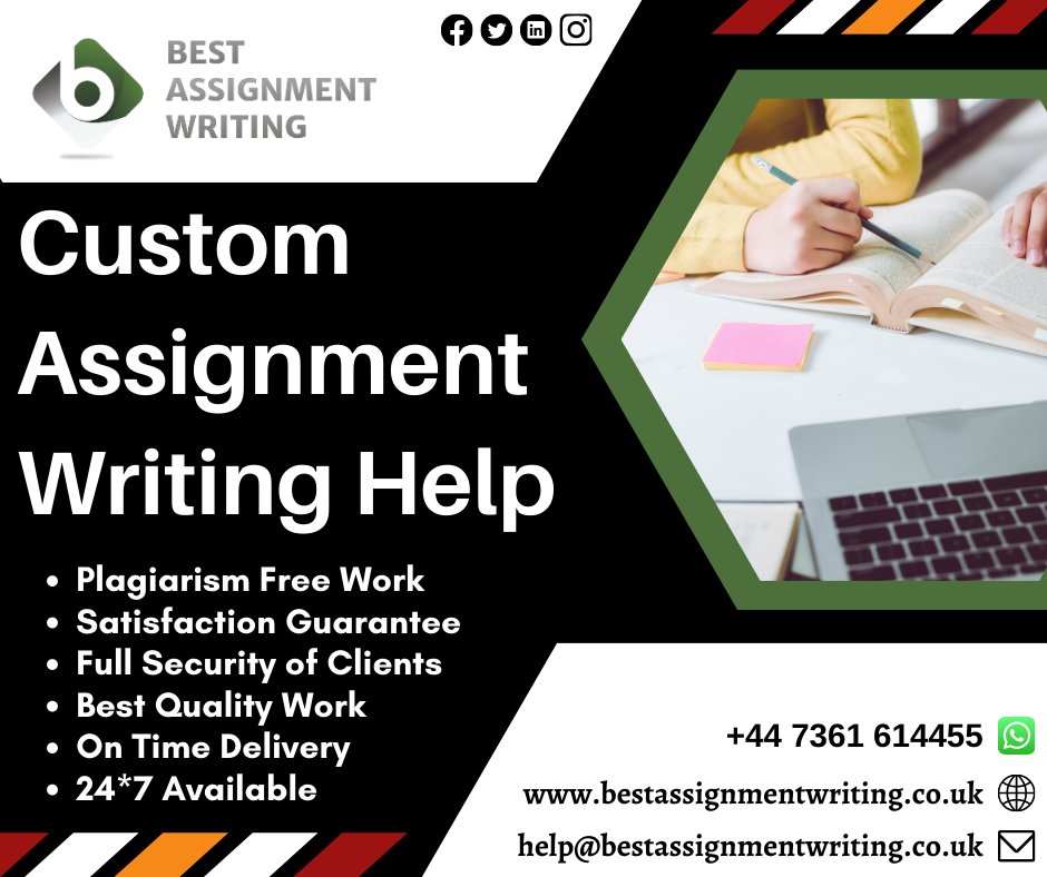 B_A_Writing's tweet image. Be confident! Because you choose our Custom Assignment Writing Help Services.
Order Now.
#customassignmenwritinghelp #customwritinghelp #customwritingservicehelp #onlinecustomassignmenthelp #onlinecustomassignmentwritinghelp #help #customhomeworkhelp #bestassignmentwriting