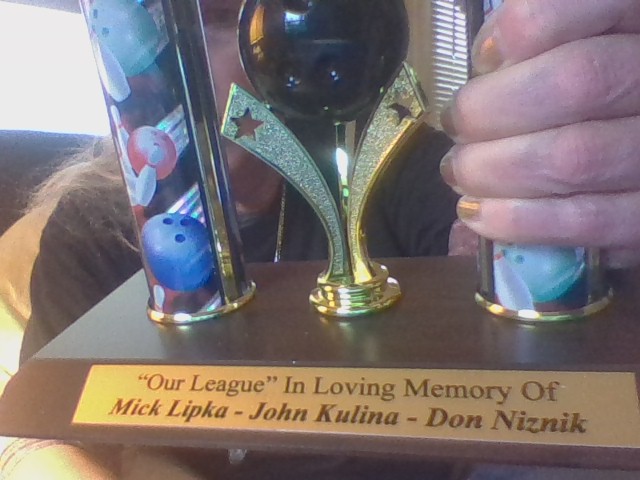 A bittersweet update for fans of <a href="/MichelleGuzows3/">Michelle Guzowski</a> and <a href="/Mahalls20Lanes/">mahalls 20 lanes</a>: Last month, Our League bowlers mourned the loss of long-time member Don Niznik who will be deeply missed but is now honored by a new trophy dedicated to him &amp; two other recently deceased Wed night fixtures 1/2