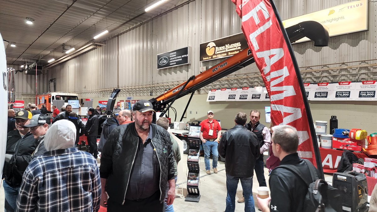 flamangroup's tweet photo. Busy first day at @MBAgDays! Stop by booth 904 in the Flynn Arena to chat with our team and check out our exclusive show specials.

#AgDays23 https://t.co/xRctV9m1n4