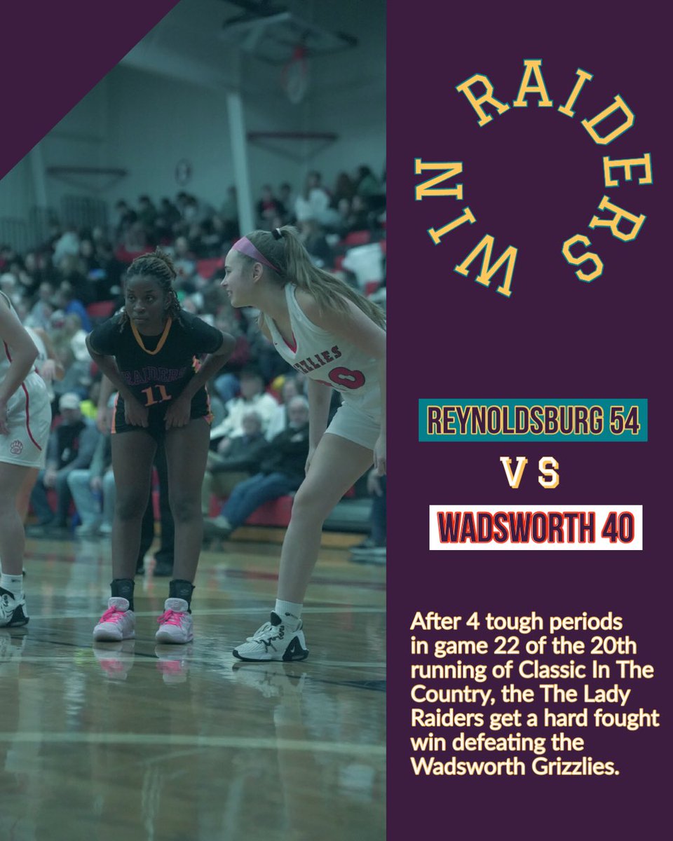 ReynoldsburgGBB's tweet photo. 💛💜 Congratulations to our Lady Raiders on their win @CitCountry 

Johnson (18pts 4rb 3ast GAME MVP 🏆)
Savoy 18pts 8rb 2ast
Price 11pts 5rb 1ast
McDonald 6pts 8rbs 1ast 

#RaiderUp #BurgUp https://t.co/fydsMRqz6S
