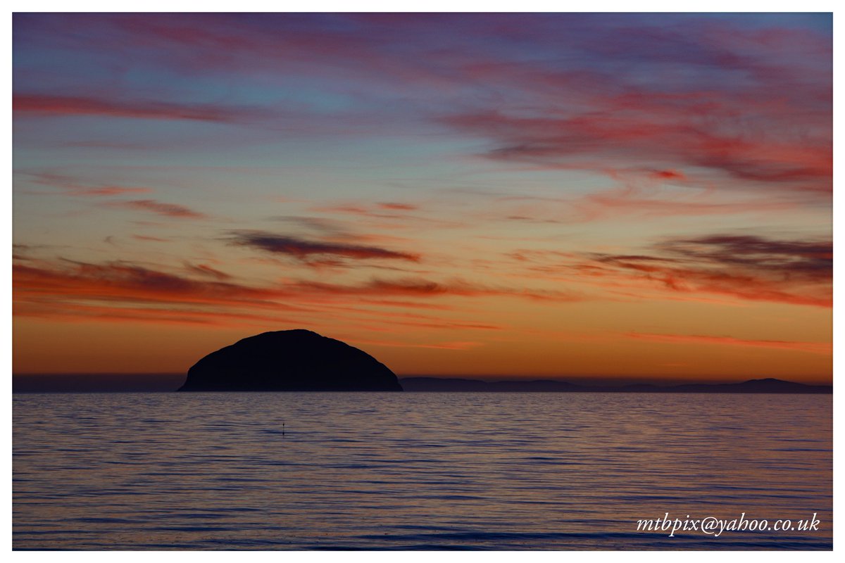 Sunset over Ailsa Craig #Sunset #Silhouette #Sea #sonyalpha #sigmalens #sonyphotography #ailsacraig #swscotland #southayrshire #girvan #Tranquility #Outdoors #BodyOfWater #Nature #Sunset #Sky