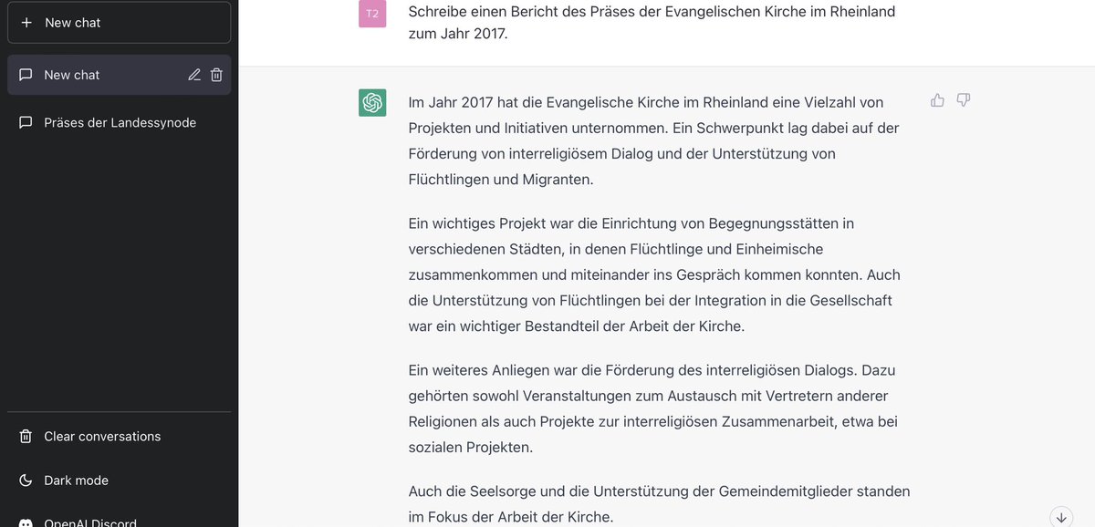 Was #ChatGPT zum Präsesbericht 2017 schreibt :)
#ls2023