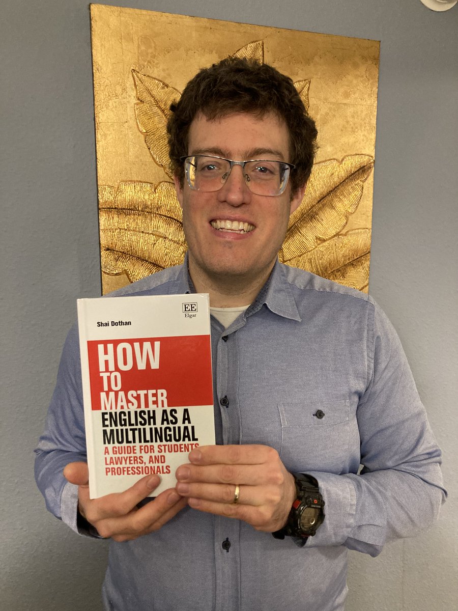 Delighted to hold the author copies of my book How to Master English as a Multilingual for the first time. Thank you <a href="/ElgarPublishing/">Elgar Publishing</a> for an excellent production process. <a href="/iCourts_jur/">iCourts</a> <a href="/SHIELD_LAW/">SHIELD</a> #EnglishLanguage #multilingual #LanguageLearning