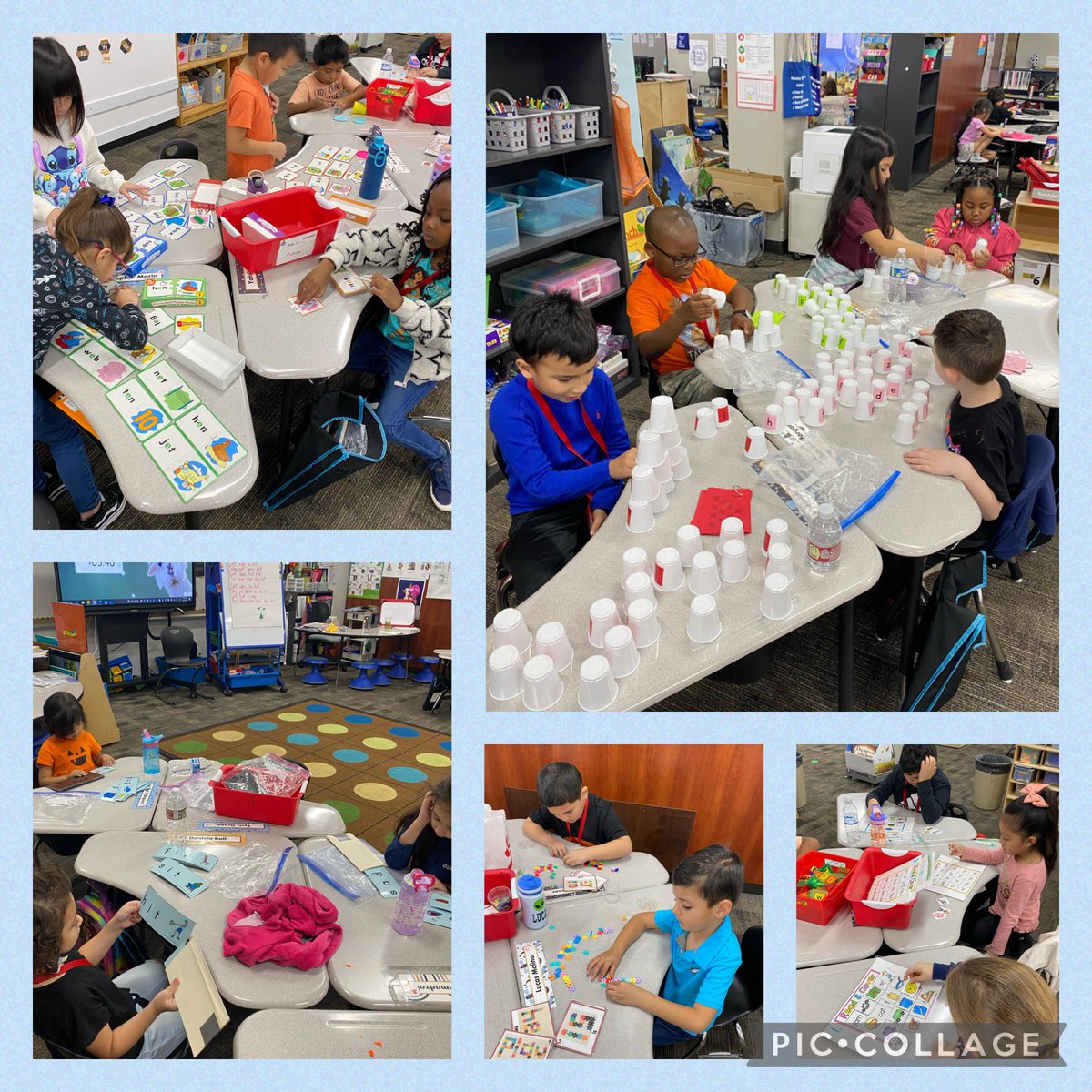 Enjoying our word work tubs this morning 😄 <a href="/CFISDHolmsley/">Holmsley Elementary</a>