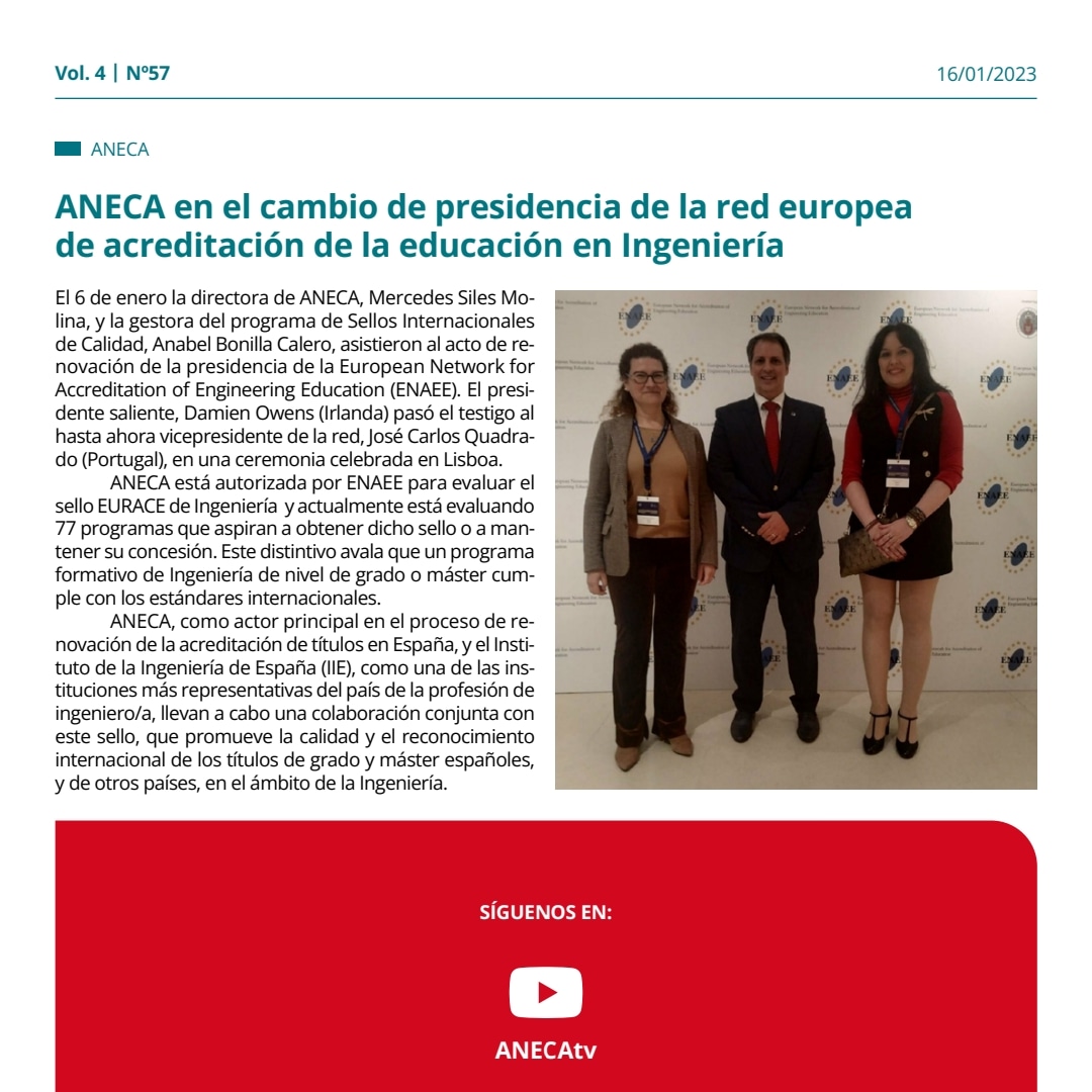 AnabelBonilla11's tweet photo. En Lisboa en la toma de posesión de José Carlos Quadrado como nuevo Presidente de la European Network for Accreditation of Engineering Education (ENAEE). #ENAEE #sellosinternacionalescalidad #universidades #ingenieria #engineering https://t.co/RRr9L4u307