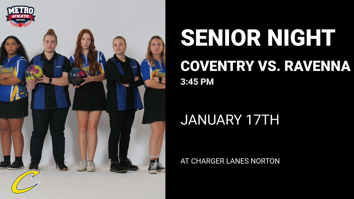 Senior Night for the Comets!  Come to Charger Lanes and celebrate.