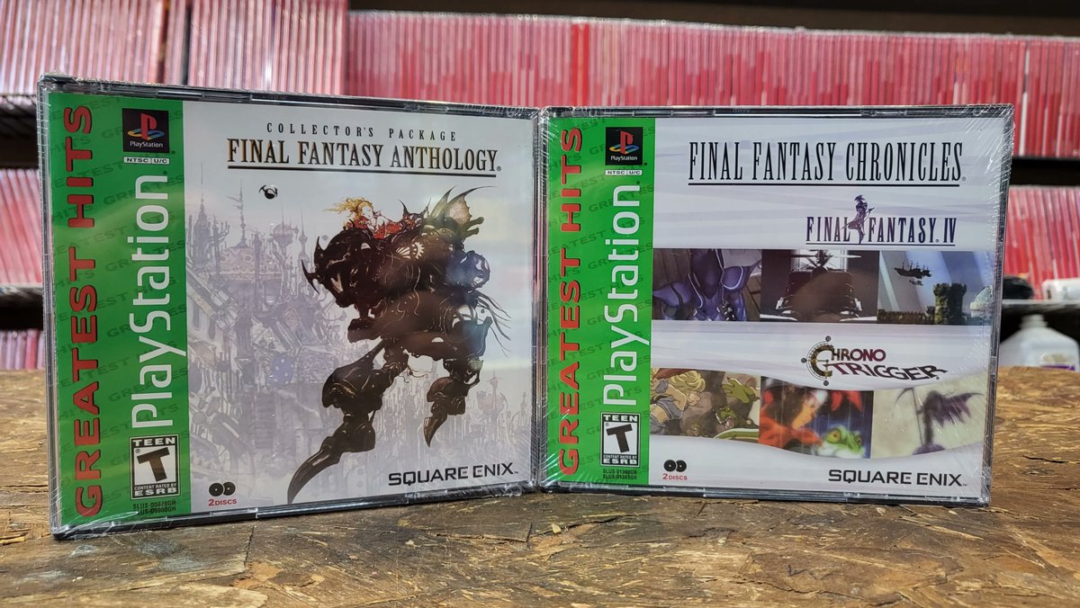 VideoGamesNYC's tweet photo. By picking up these two #PlaystationOne combo packs, you're able to play two of the greatest #JPRGs/games of all time in #ChronoTrigger and #FF6. I guess #FinalFantasy 4/5 are there as well. Available in store and online:
Links: https://t.co/uoLOKP3DS9
https://t.co/3WPcUFZOtm https://t.co/IXuYX4DmwU