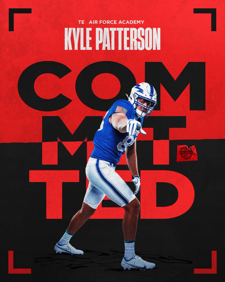 See you in Pasadena @kpatts3 🔥 One of the most IMPRESSIVE recruits out of @AF_Football The 6’6” tight end boasts exceptional blocking and ball-skills 💫 Welcome, Kyle 🤝   #NFLPABowl | #Path2Pasadena | #FlyFightWin