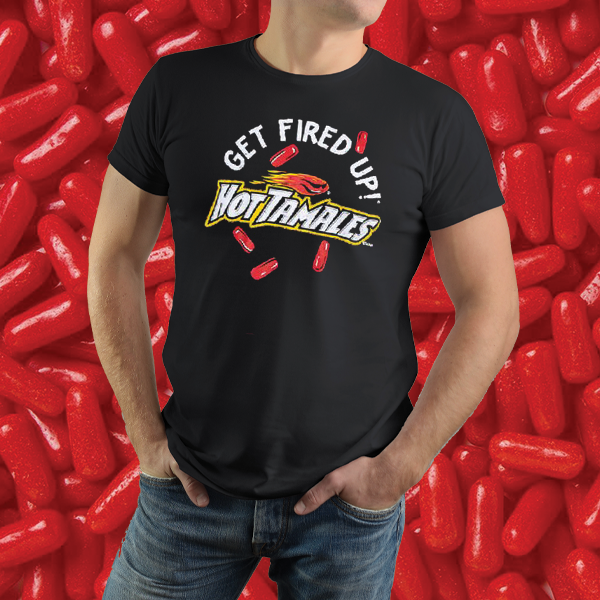 PEEPSANDCOMPANY's tweet image. Rock a HOT TAMALES® t-shirt 👕 and show off your love for the spiciest treat around. 🔥 Click the link → ow.ly/cZkr50MqCev & check out our full selection of HOT TAMALES® merch and candy. Don't miss out on this fiery favorite!
#HOTTAMALES #spicycandy #GETFIREDUP