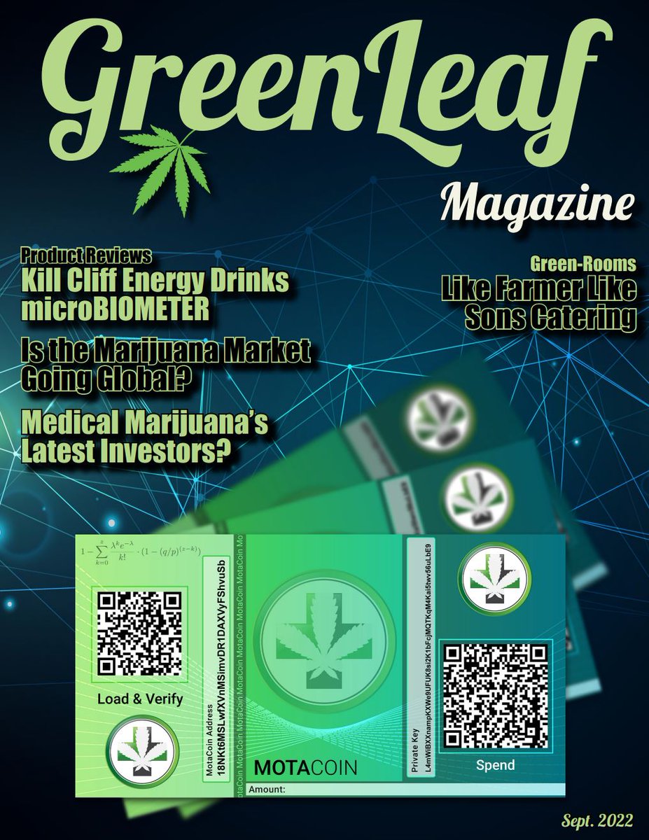 #MotaCoin has been featured on Greenleaf Magazine!🎊🎉🥳🍾

Check out GreenleafMag.com to see what MotaCoin &amp; fam have been up too!

🔥🔥Also featured🔥🔥
<a href="/DigitalNoteXDN/">DigitalNote XDN</a> #XDN 🚀
@Potcoin #POT 🚀
@ReddCoin #RDD  🚀
<a href="/BCFinancialNews/">BlockchainFinancial</a> 🚀
@PhoenixBlockchn #PHX 🚀