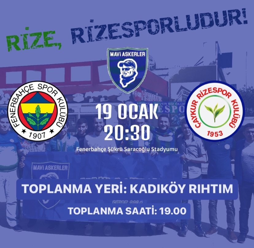#️⃣: #NextStationKadıköy
📣: Deplasman Organizasyonu

<a href="/MaviAskerler/">Mavi Askerler</a>, her yere gider! 🚌🛬

📍Toplanma Yeri: Rıhtım, Kadıköy, İstanbul
⏰ Toplanma Saati: 19.00 (19.01 | Perşembe)
Rıhtıma nasıl gidilir? 🗺️ moovitapp.com/index/tr/toplu…