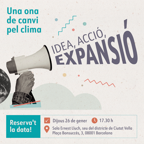 📝 Vols conèixer el nou Pla Canviem pel Clima 2030 de la ciutat de #Barcelona?
 
🗣️ El presentarem coincidint amb el Dia Mundial de l’Educació Ambiental!

📆 Dijous 26 de gener
🕢 17:30h
📍Sala Ernest Lluch, seu de <a href="/Bcn_CiutatVella/">Districte de Ciutat Vella</a>.
 
ℹ️ Inscriu-t’hi! 👉🏽  via.bcn/5BJe50MpRKC