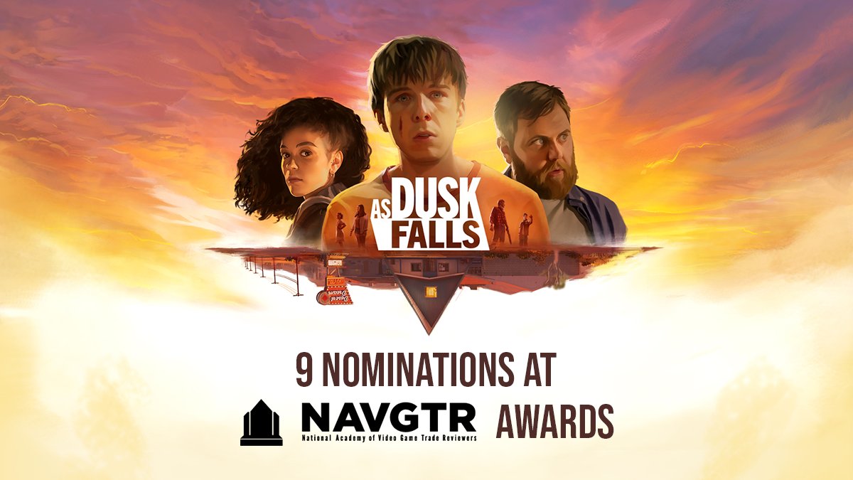 asduskfallsgame's tweet photo. We are ecstatic to share As Dusk Falls has received 9 nominations at the 22nd @navgtr Awards!
Thank you, we are honoured!
https://t.co/w4cZvK3xmO https://t.co/O10hKtRcAi