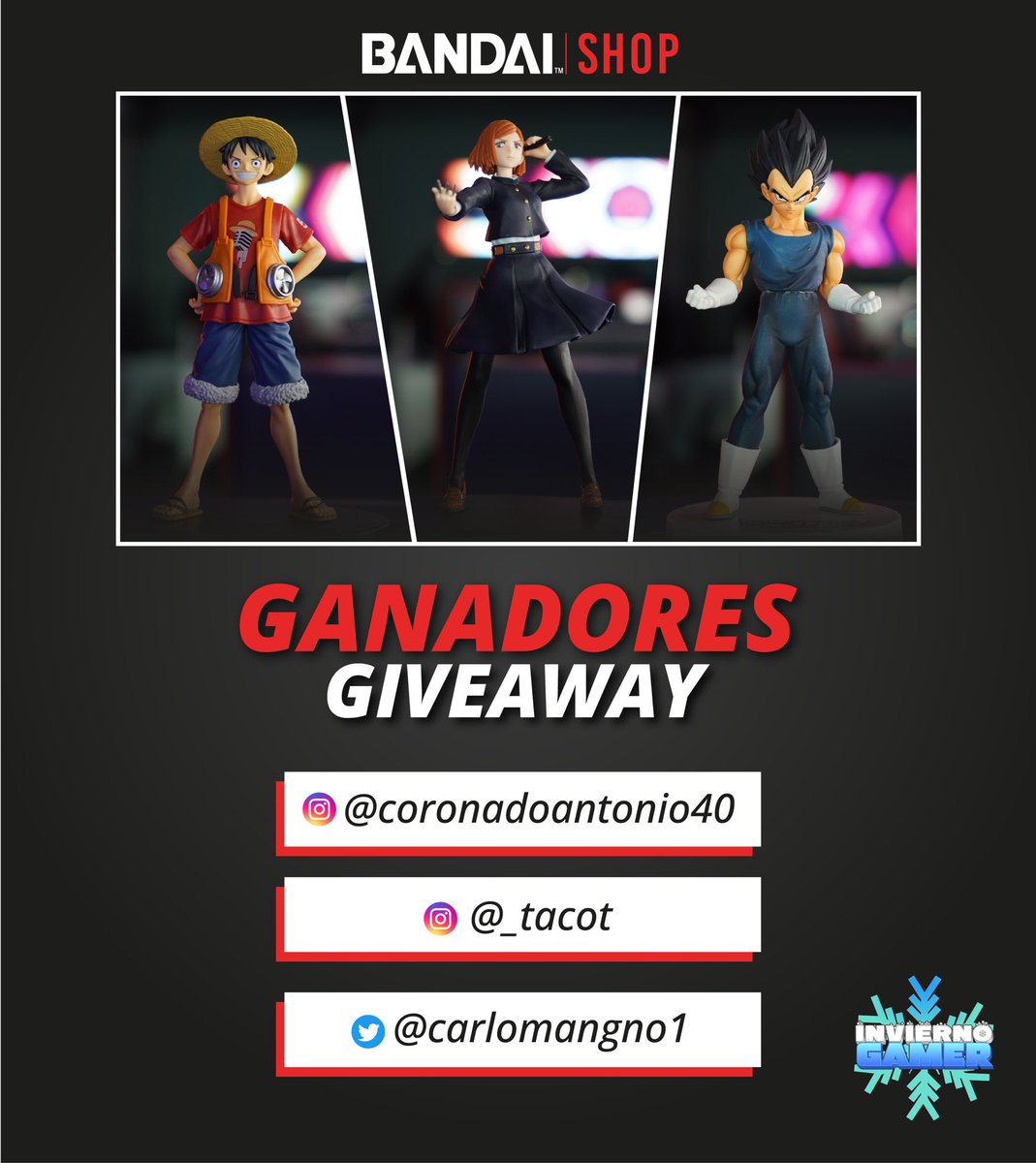 Zylantgg's tweet photo. Nadie disfruta más el #InviernoGamer que los ganadores de la horda de las figuras #BandaiShop
¡Felicidades! estaremos en contacto para enviarles sus premios. #ZylantLife https://t.co/bH9B2UcAVv