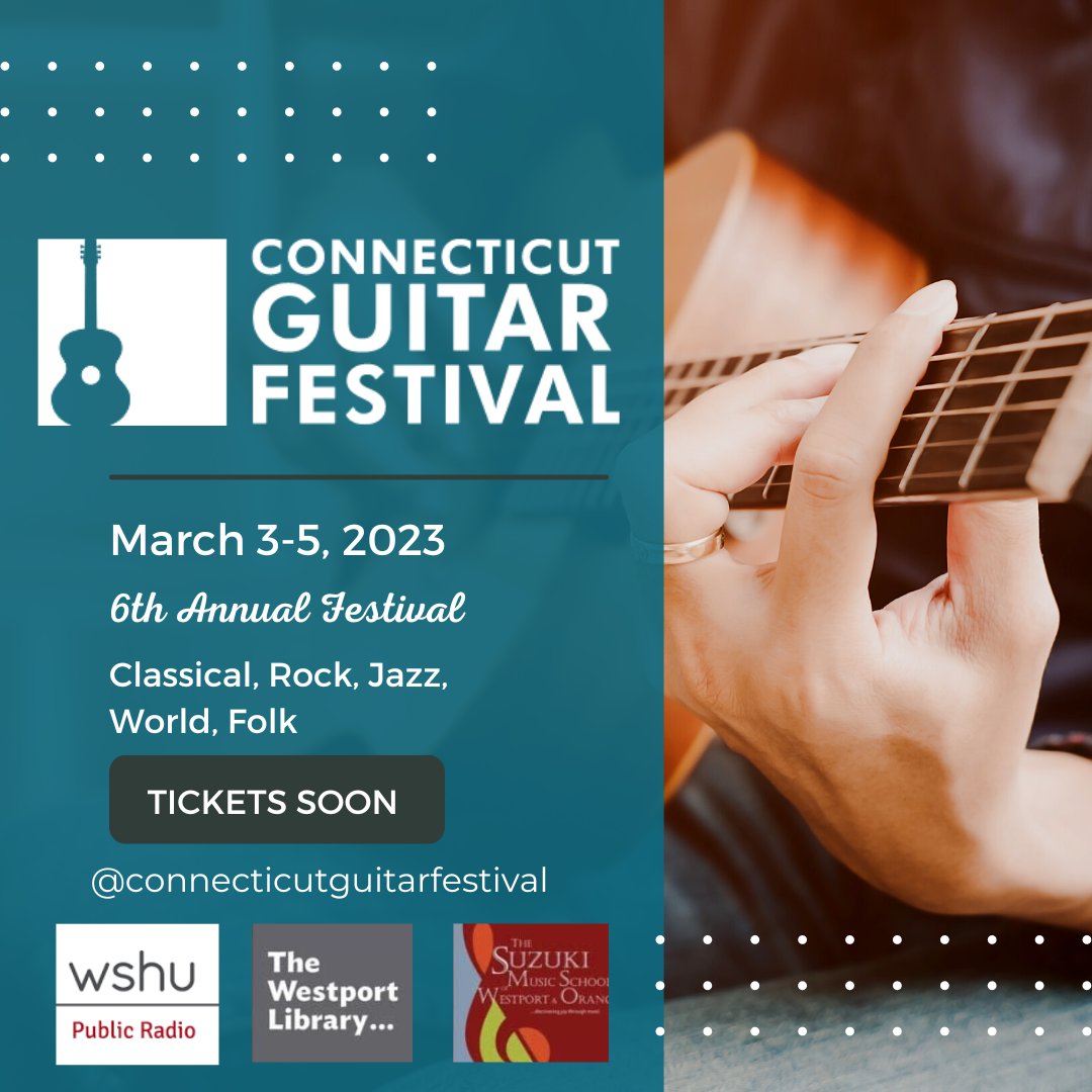 ConnGTRFest's tweet photo. This year's 6th Annual Connecticut Guitar Festival coming up March 3-5th, 2023! https://t.co/lwa8ySaDLT