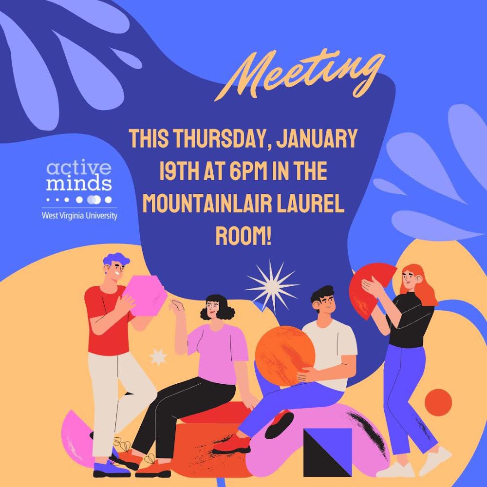 Join us this Thursday, January 19th for our first meeting of the new semester! The meeting will start at 6PM in the Mountainlair Laurel Room! We will be discussing plans, service opportunities, and goals for the upcoming semester! We hope you can join us! #activeminds