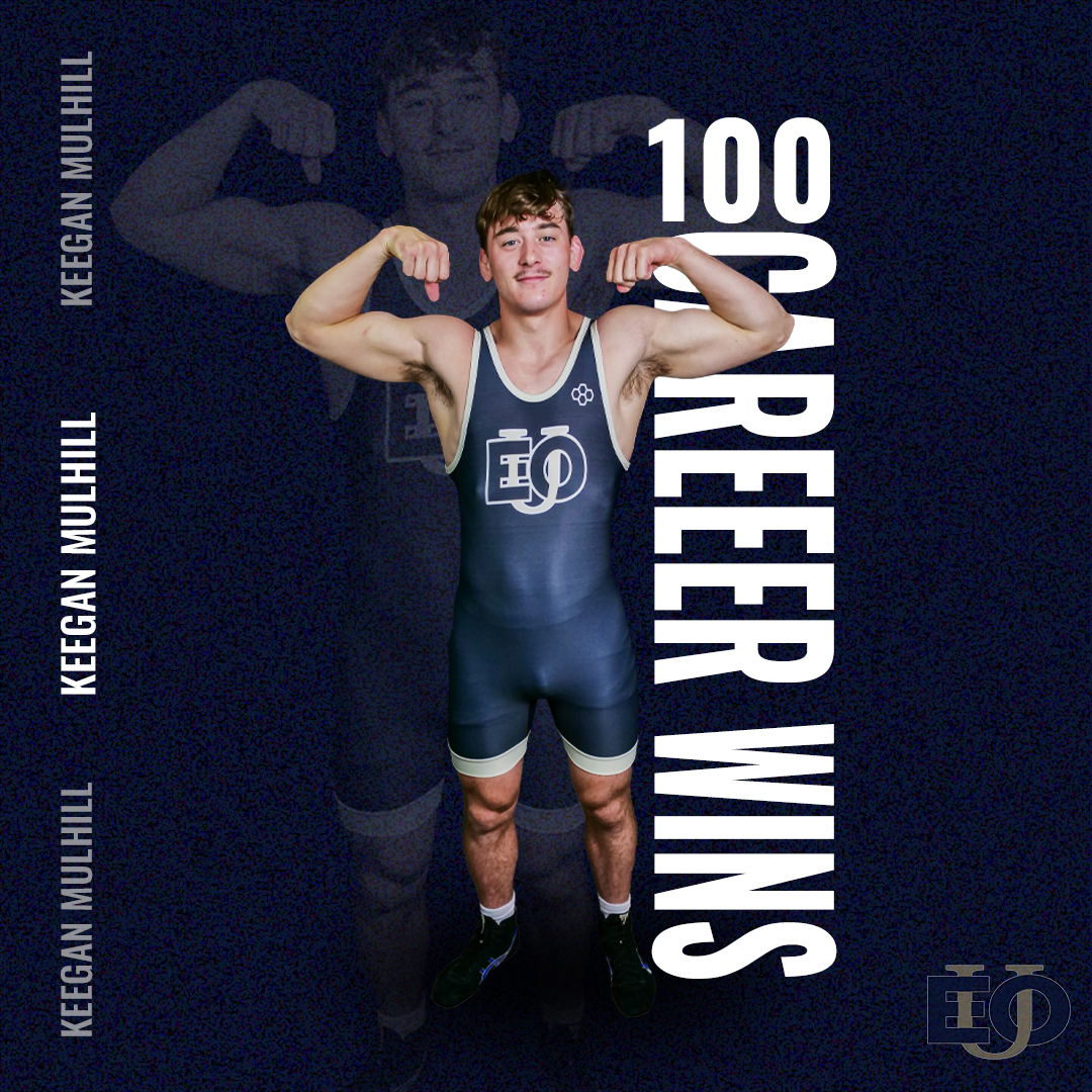 EOUAthletics's tweet photo. 𝙄𝘾𝙔𝙈𝙄: Keegan Mulhill made program history Friday night picking up career win 💯! Mulhill is the first grappler in program history to reach triple digits in the win column!

#MountUp | #EOUmwr https://t.co/mJXsaUB35z