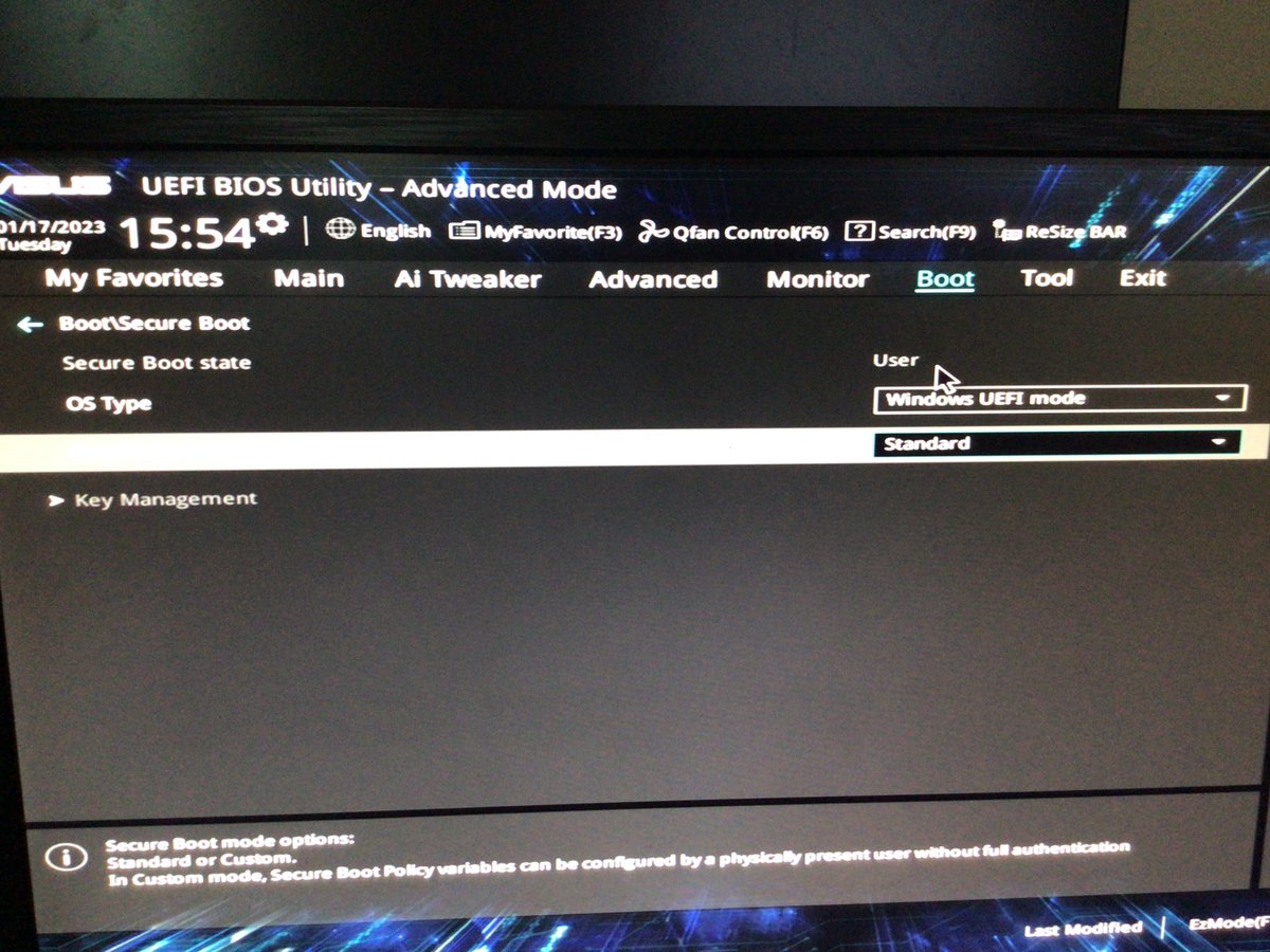 GloriiousAce's tweet photo. Can anyone help me with this valorant is asking me too enable secure boot but I am not able too touch #valorant #Windows11 https://t.co/Rn5pbtxkhm