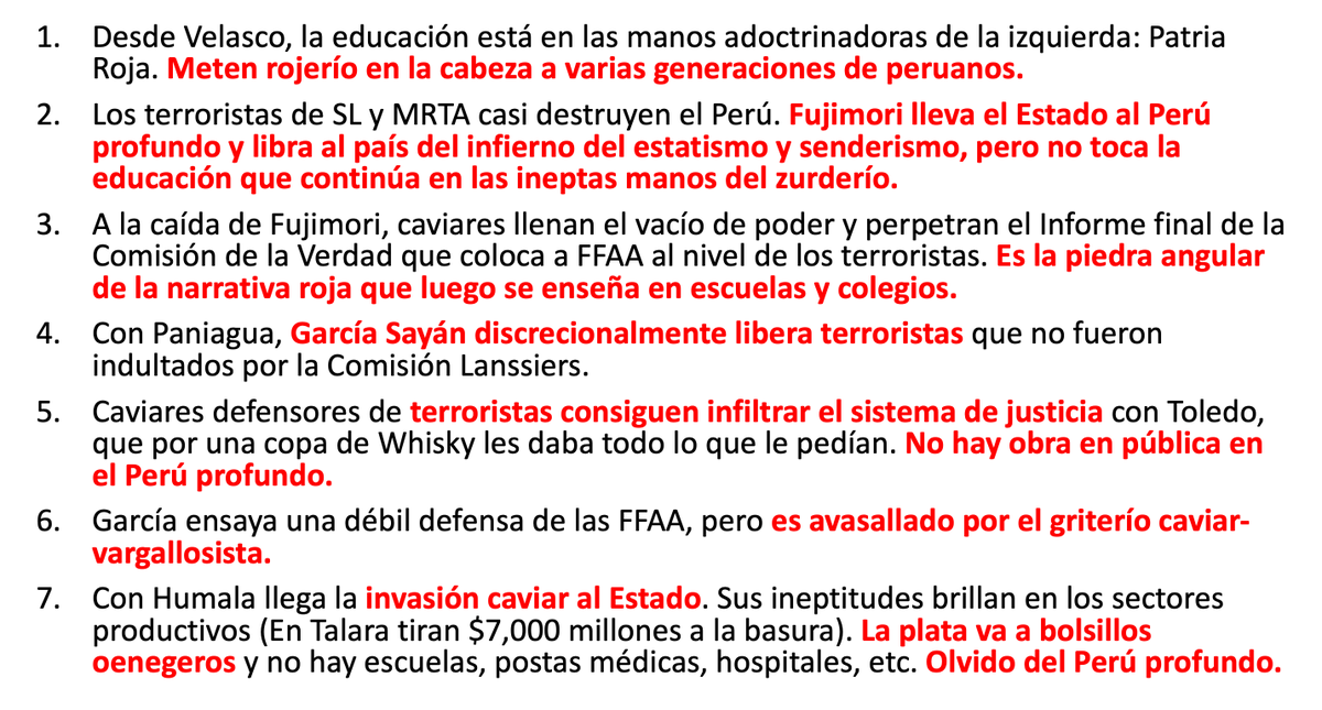 RobertoMiraNora's tweet photo. Caviares infiltraron Estado e impusieron narrativa pro-terruca. Rojerío propagó sin oposición su falsa narrativa. Fujimorismo era el dique peruano contra la izquierda radical. Con la destrucción de Keiko Fujimori, caviares colocaron al rojerío más ignorante del mundo en el poder. https://t.co/JF5qWmHYiR