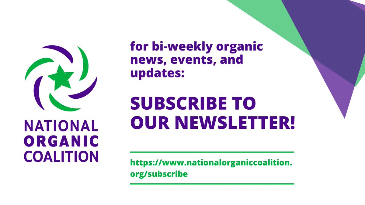 NationalOrganic's tweet photo. 2023 ---- NOC is preparing for a big year! 

#Organic agriculture is a promising solution to many of the ecological &amp; human health challenges we face.  

Be sure to join our email list below to receive updates on all our upcoming work &amp; events! 

https://t.co/4hhRbG58c4 https://t.co/atclDpEeIE
