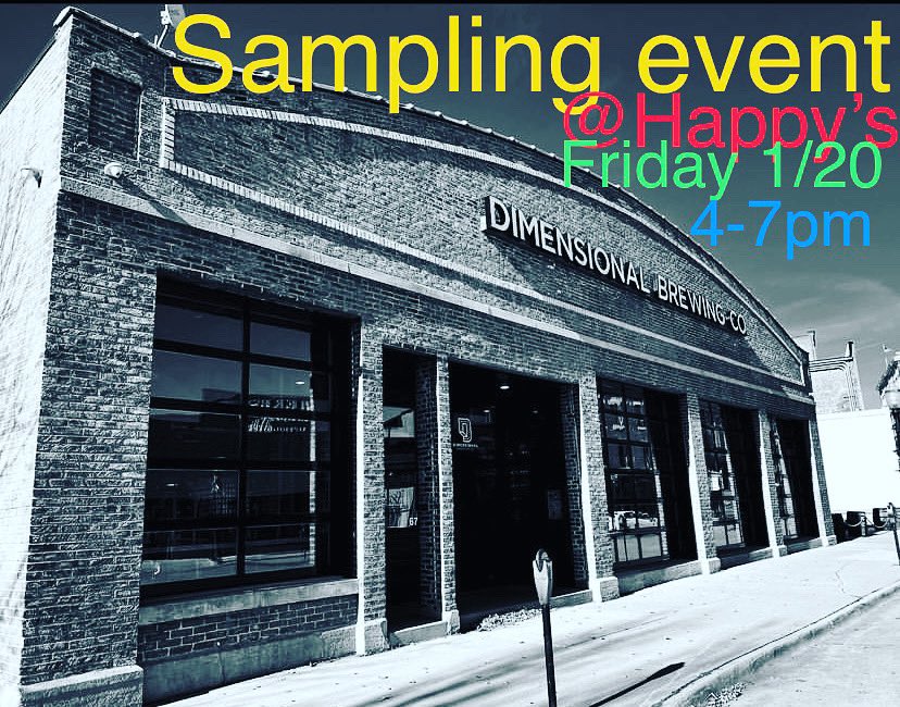 happycedarfalls's tweet photo. Swing by this Friday to say hi to @DimensionalBeer They’ll be sampling sours, barrel aged stouts, IPAs, stouts, and lagers… did we get them all? https://t.co/zvW2h0rU07