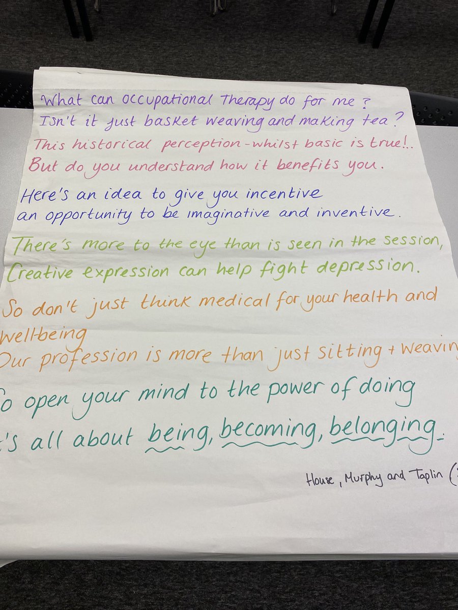 scroberts63 (@sallysroberts) on Twitter photo Visiting creativity as a key concept of occupational therapy with the wonderful Rachel T at USW OT <a href="/USWHealthcare/">USW Healthcare</a> #weareot Visiting creativity as a key concept of occupational therapy with the wonderful Rachel T at USW OT <a href="/USWHealthcare/">USW Healthcare</a> #weareot