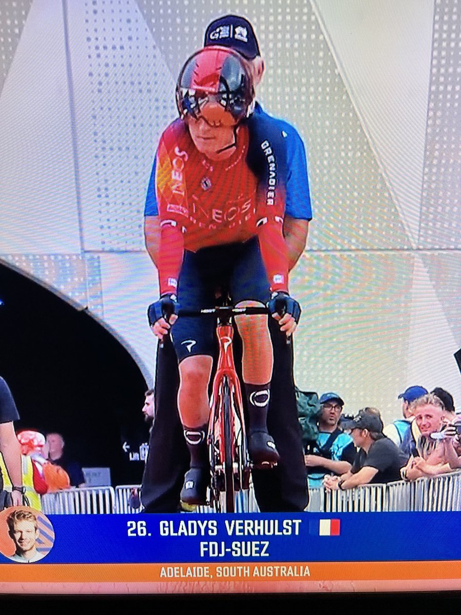 Tobynewman's tweet photo. I didn’t know ‘G’ stood for Gladys!  ⁦@GeraintThomas86⁩ ⁦@gcntweet⁩ ⁦@INEOSGrenadiers⁩ https://t.co/jy8hiyRHsN