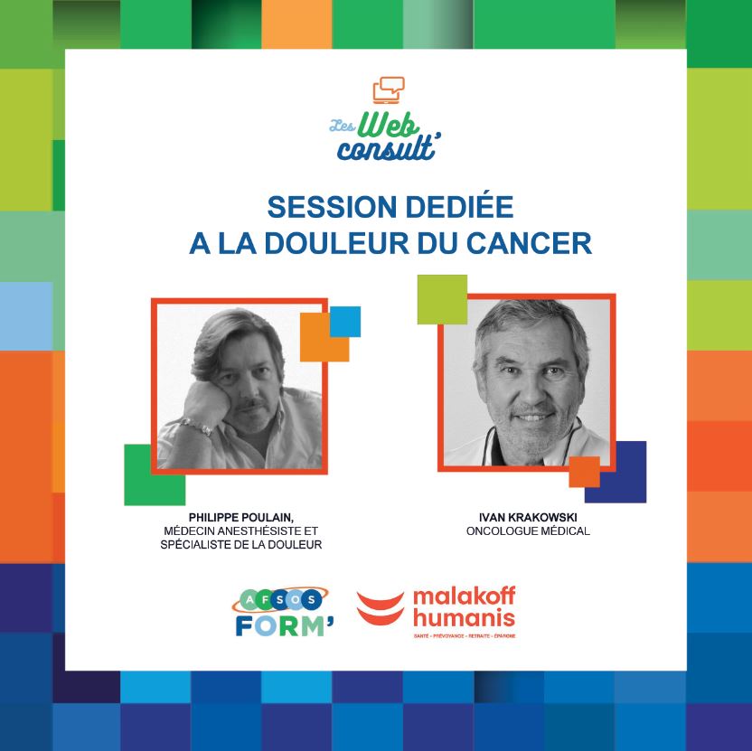 AFSOS_officiel's tweet photo. [📢#webconsult]  Venez poser vos questions en live à nos experts de 11h à 12h, sur la page Facebook de l'AFSOS pour une nouvelle webconsult dédiée à la douleur du #cancer. https://t.co/5IPP3prPeH