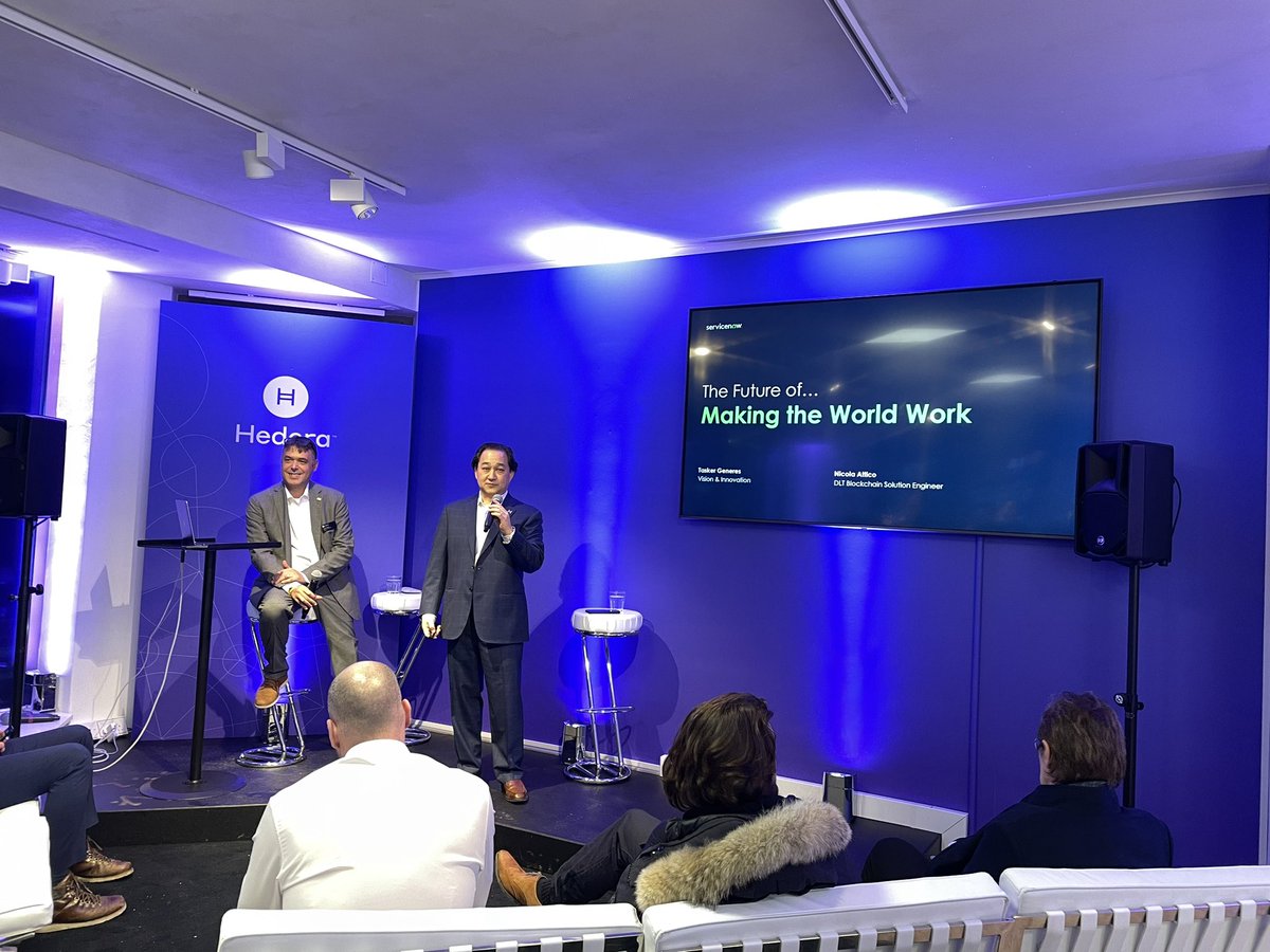 The Future of Work by <a href="/ServiceNow/">ServiceNow</a> at the <a href="/hedera/">Hedera</a> Haus! #davos2023