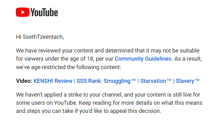 Dear @TeamYouTube I believe my video youtu.be/wXo24imR_54 has been age restricted in error, as it was uploaded almost 4 years ago without issue. I'm sure this was an honest mistake.