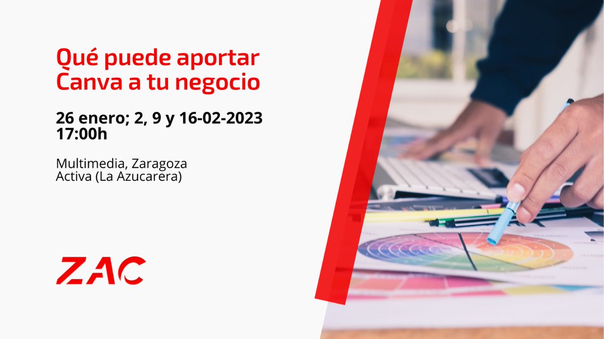 Conoce una de las mejores herramientas para diseñar para tus redes sociales y web. Se trata de #Canva, y tenemos una formación que no te puedes perder si quieres mejorar tu contenido #digital. 4 sesiones con <a href="/ivanreyestena/">Iván Reyes Tena</a> para dominar Canva: zaragoza.es/zac/events/666… #REDZAC