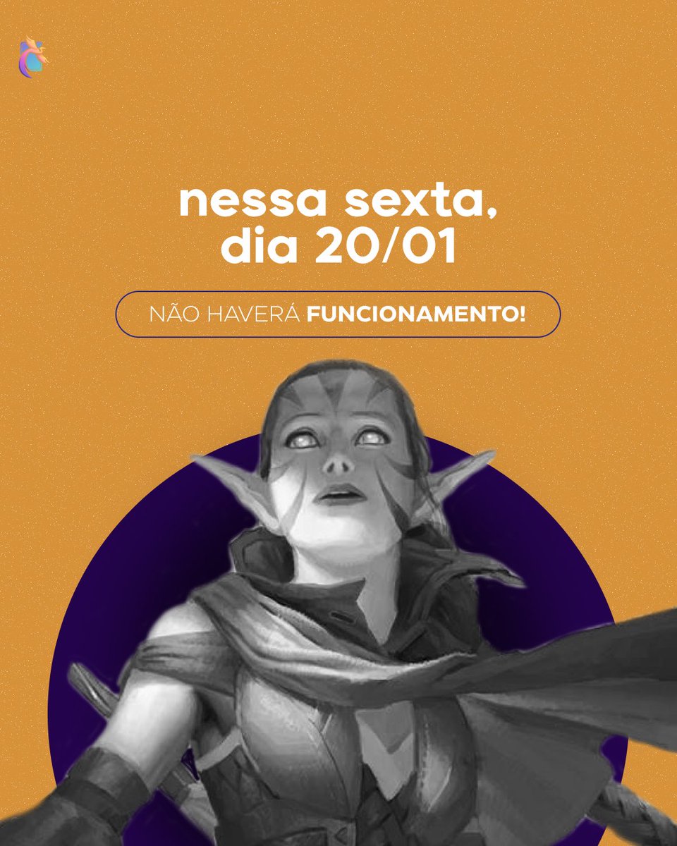 ⚠️Atenção jogadores! ⚠️

Nessa sexta, devido ao feriado, não haverá funcionamento em nossa loja física e online! 
✨Estaremos de volta no sábado, dia 21/01 a partir de 10h! 

Já manda para o seu amigo! 👀