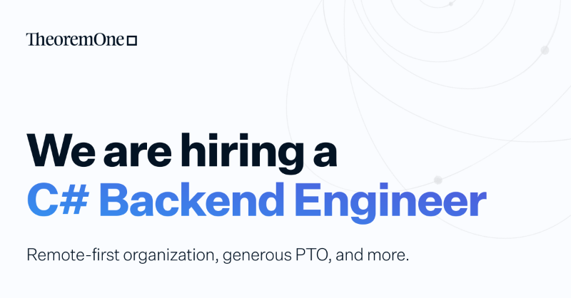 TheoremOne's tweet photo. We're looking for Backend C# Engineers! Challenge yourself and join a talented team that's building the company where we all want to work!

Apply here: https://t.co/5K6PcEDkGo

#Csharp #Hiring #JoinOurTeam #Engineers #RemoteWork