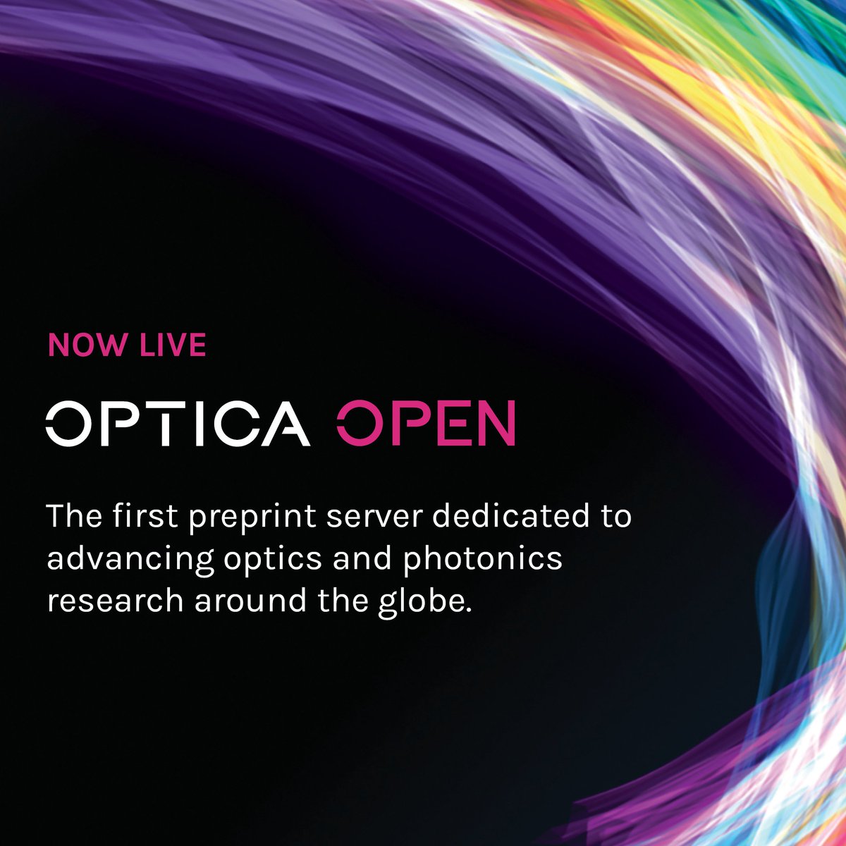 Optica Publishing Group is pleased to announce the launch of Optica Open, a new #preprint server dedicated to advancing #optics and #photonics research around the globe. 

Learn more at ow.ly/agpl50MsVNK or visit ow.ly/A8Ki50MsW0j