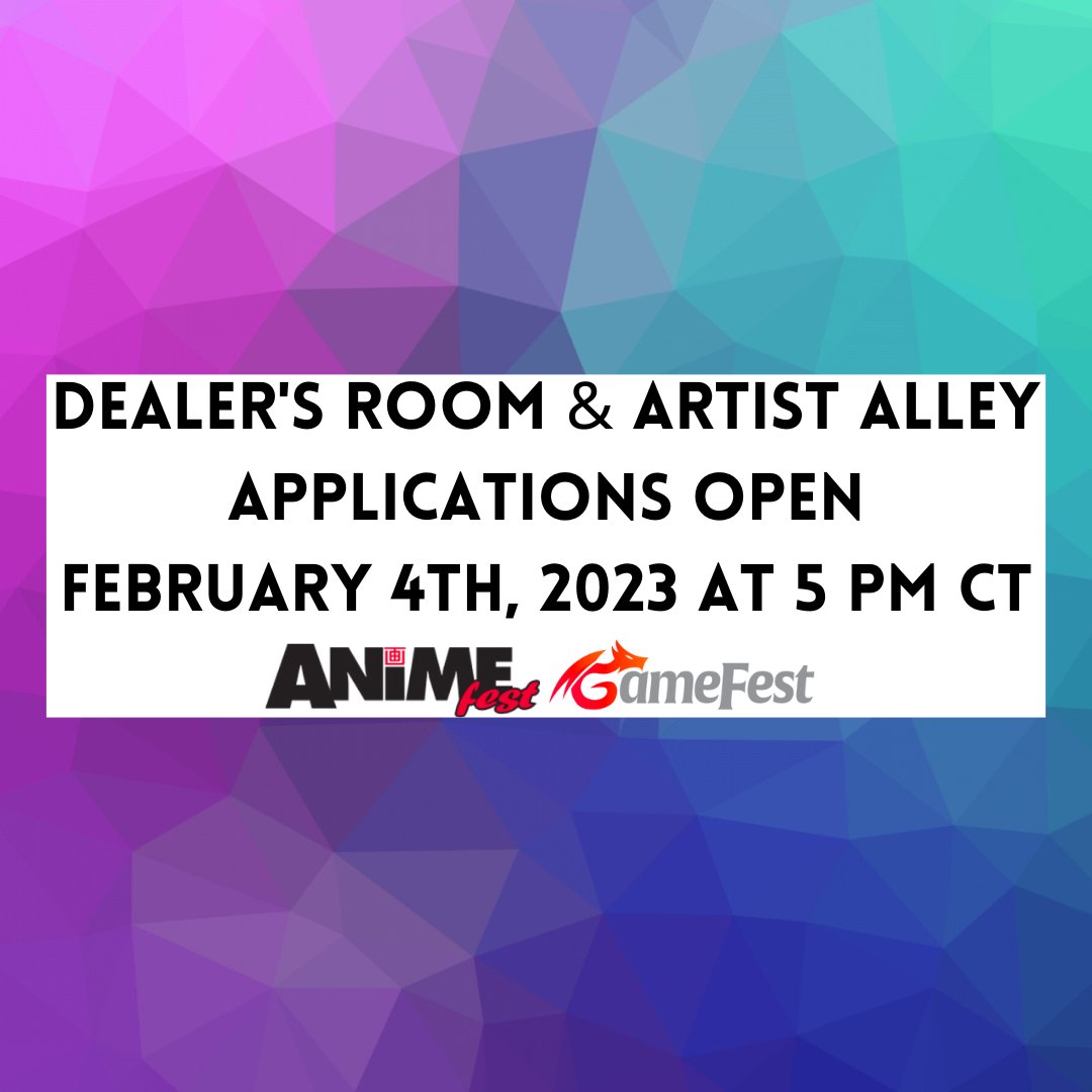 AnimeFest on Twitter "RT AnimeFest 2023 Dealer's Room