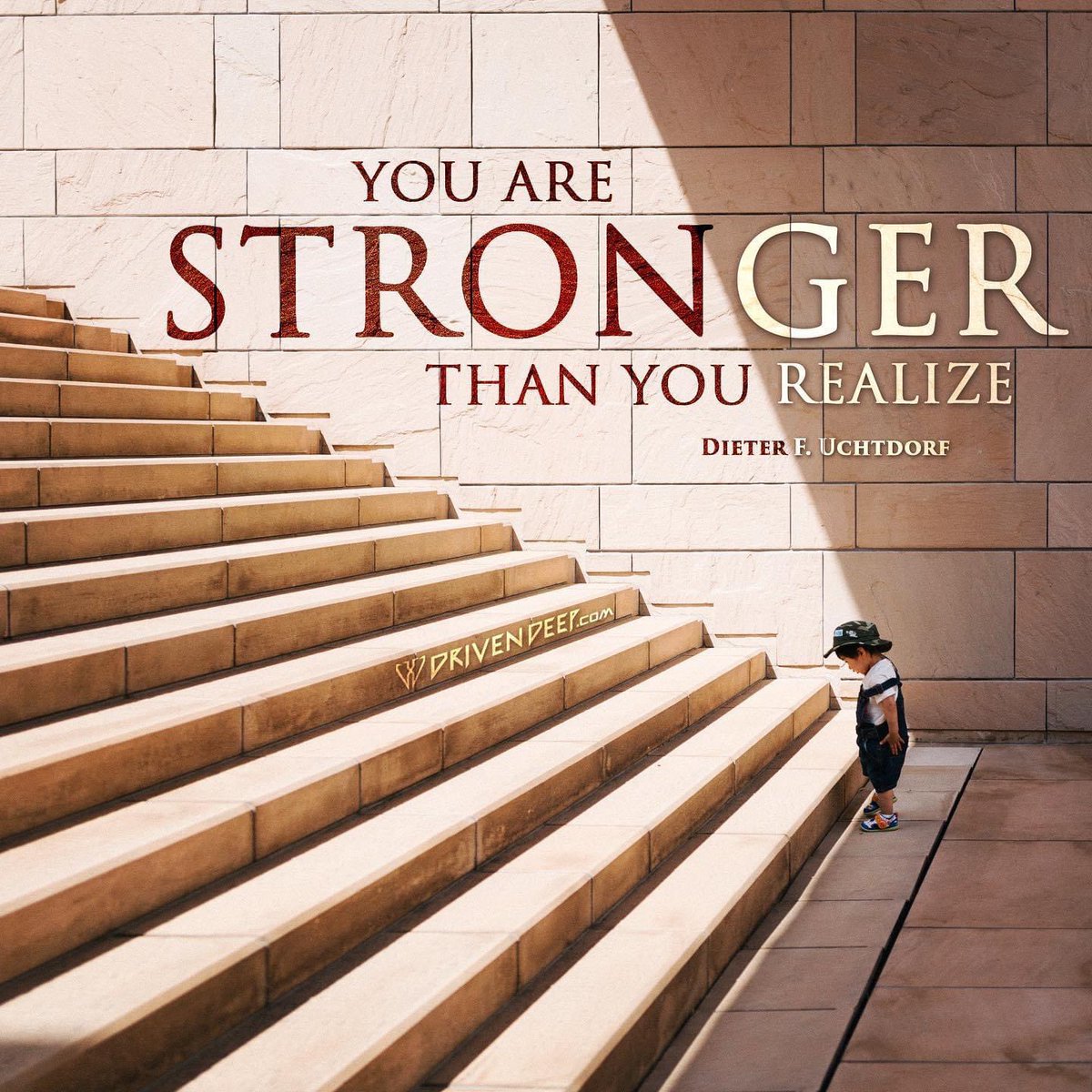 lds_believer's tweet photo. “You are stronger than you realize.” ~ Elder Dieter F. Uchtdorf

#TrustGod #ShareGoodness #LightTheWorld #LoveOneAnother #ChildrenOfGod #GodLovesYou #CountOnHim #HearHim #ComeUntoChrist #TheChurchOfJesusChristOfLatterDaySaints https://t.co/m71HXJ1gxs