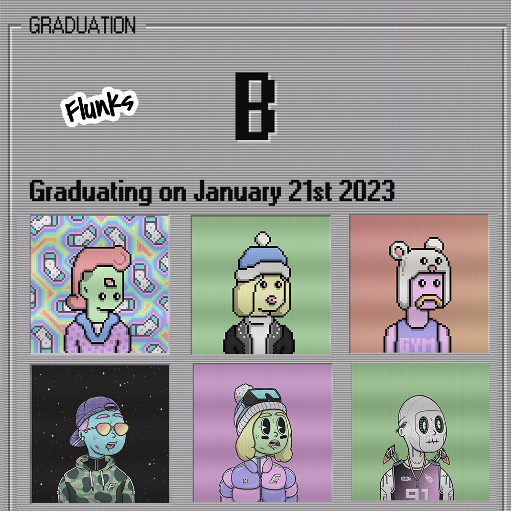 flunks_nft's tweet image. With only 4 more days until our second class of Flunks Graduate, which Flunk are you most excited to see in their new look?🥳

OR has your Misfit already graduated? 👀

#LetsFlunkingGo #ClassOf2023