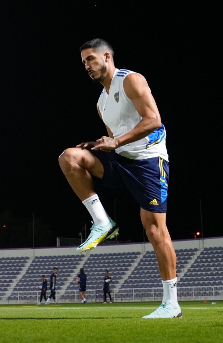 Nicolás Figal entrenó diferenciado. Foto: Prensa Boca