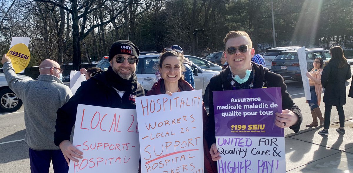 Hospital workers are heroes. We stand with <a href="/1199mass/">1199SEIU Mass.</a> at Faulkner Hospital fighting for a fair contract.