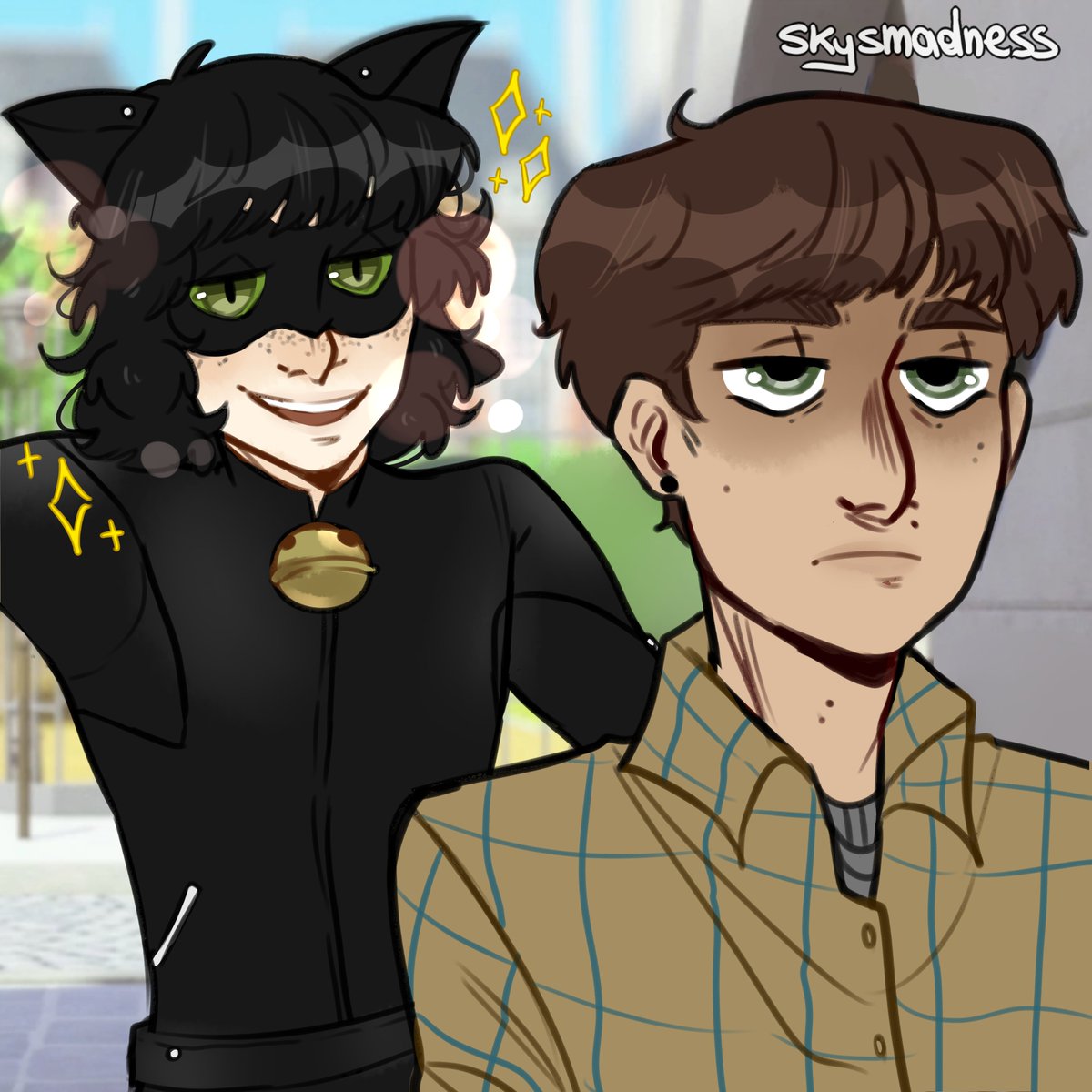 skysmadness's tweet image. back at it again with the byler miraculous au #byler