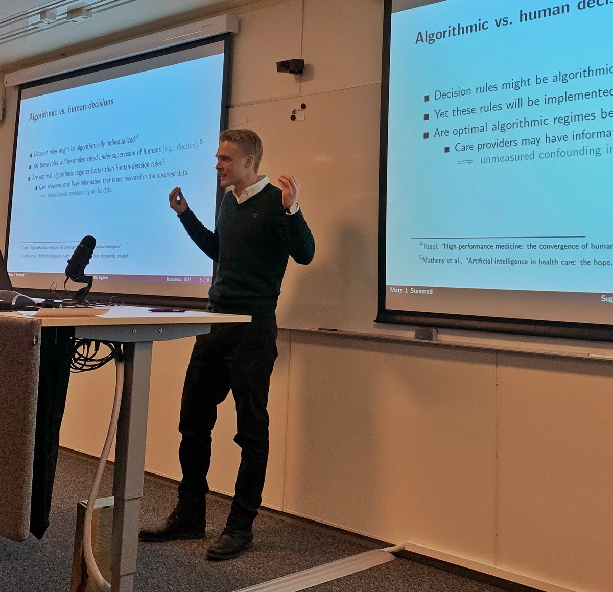 @mats_julius delivered a truly thought-provoking talk today at the @CAUSALab Methods Series @karolinskainst! Thank you, Mats!