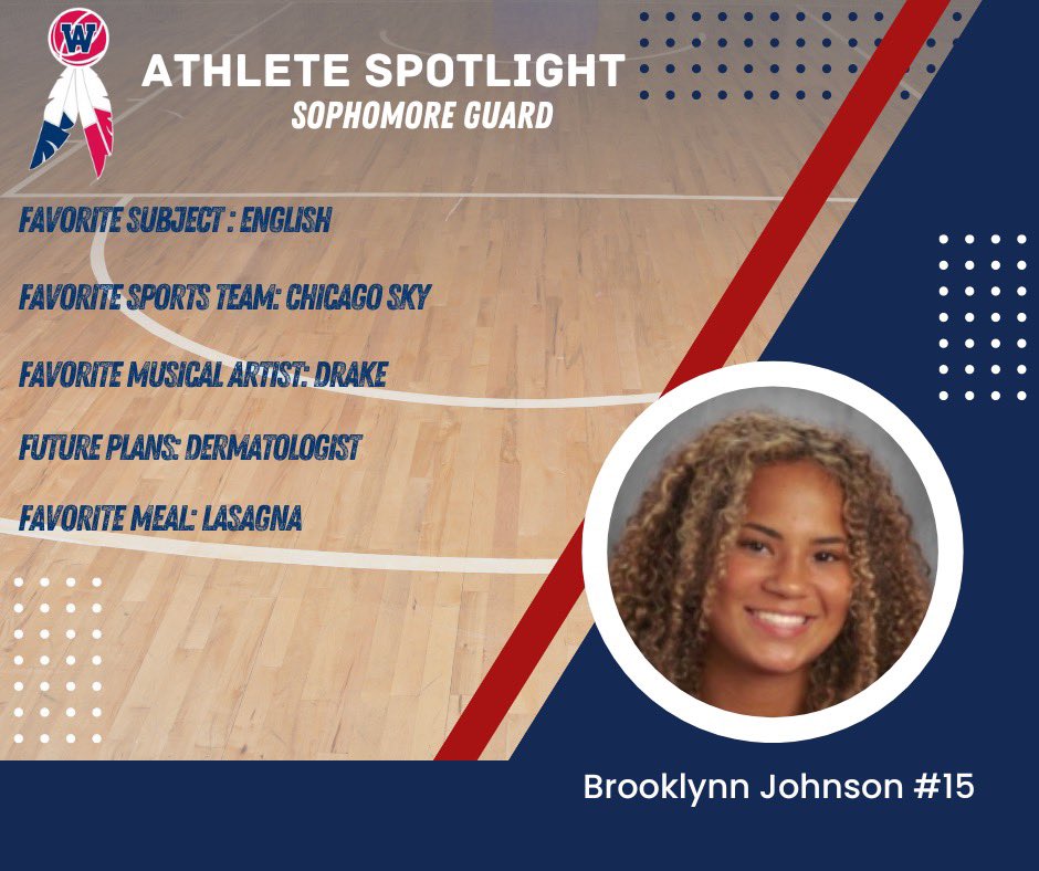 🚨HOME CONFERENCE GAME ALERT🚨  Come cheer on your Lady Blackhawks as we take on Minooka tonight @ 5:00 @ 6:30! - check out our athlete spotlight #15 Brooklyn Johnson