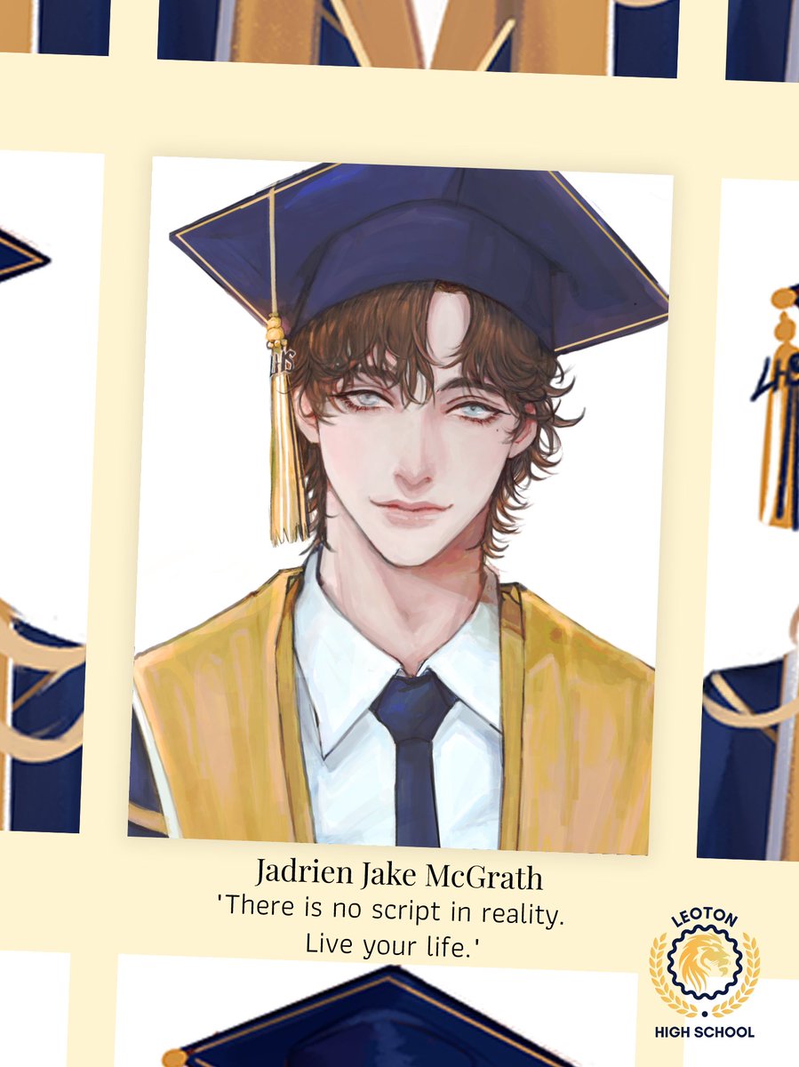 LHS_Jadrien's tweet photo. #LHS_Graduation

แก้วตาสีฟ้าคู่สวยเพ่งมองไปยังเลนส์ตรงหน้า เผ้าผมและเสื้อผ้าถูกจัดให้เข้าที่เพื่อปรุงแต่งให้เขาพร้อมมากที่สุดสำหรับการบันทึกภาพในวันนี้

ก่อนที่เสียงกดชัตเตอร์จะดัง และภาพสุดท้ายในฐานะ 'นักเรียน' ของโรงเรียนลีโอตันไฮสกูลจะถูกถ่ายออกมาเป็นความทรงจำให้ทุกคนได้ยลโฉม https://t.co/fMXLwUOwUF